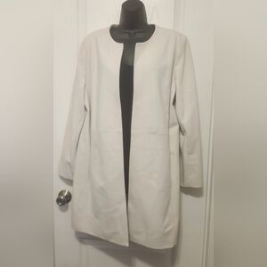 Chico's Elegant Off-White Trench Coat Size Large(2)EUC